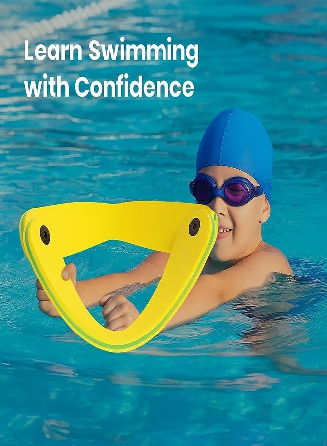 HEVASNEK Yellow and Green Swimming Float Recliner Chair for Kids & Adults | Folding Floating Seat for Aqua Aerobics, Pool Exercises, Kickboard Training & Summer Water Parties. - Image 5